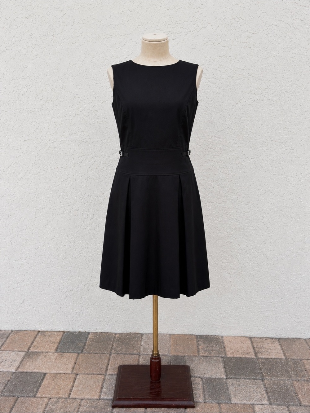 Vintage Austin Reed Petite Black Fit & Flare Dress Lined Size 6 Petite